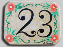 ceramiche di Angela Occhipinti - numero civico